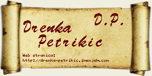 Drenka Petrikić vizit kartica